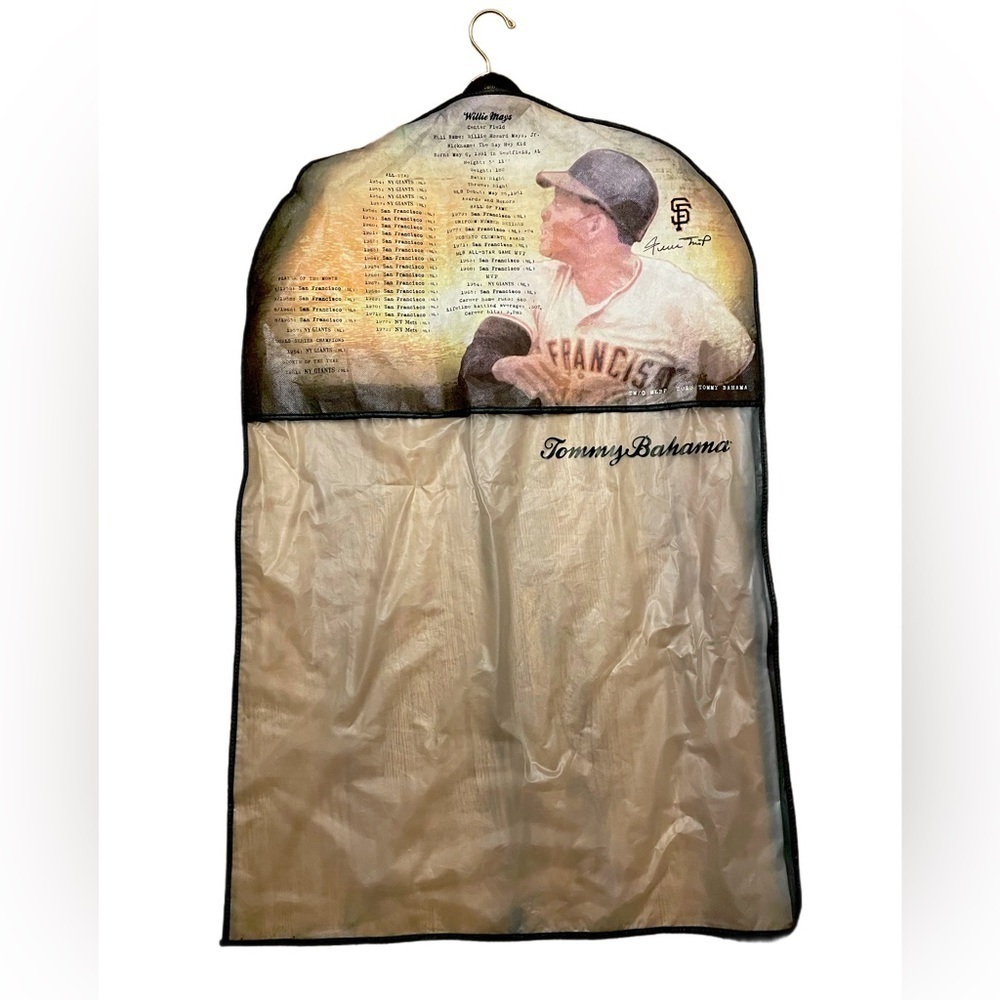 Tommy Bahama Tommy Willie Mays San Francisco Giants Camp Garment Bag hanger